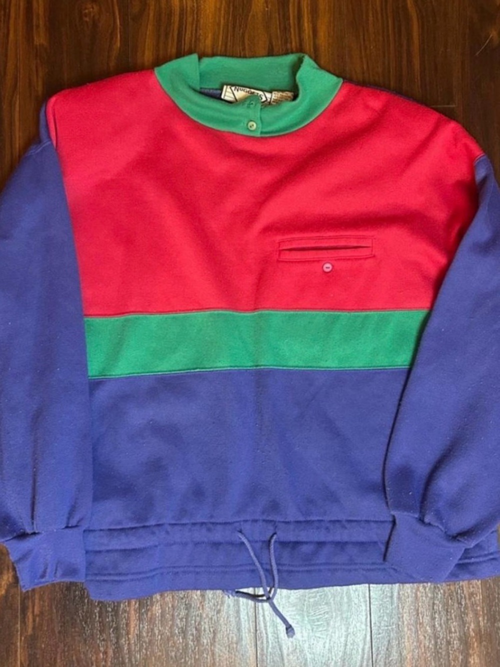 Vintage 80s Nuggets Colorblock Mock Neck Sweatshirt Pullover M